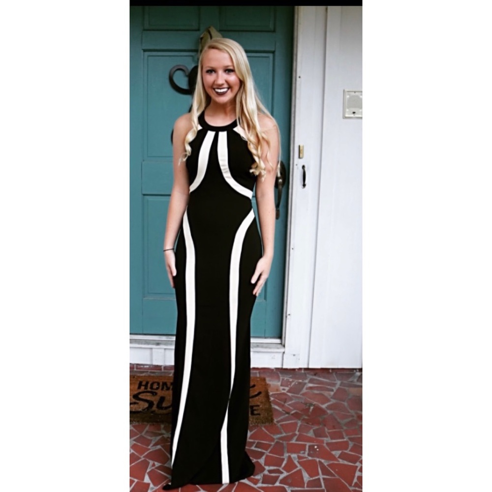 Black and Nude Formal/ Prom Dress